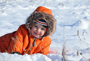 kid in snow