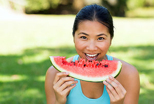 eating watermelon - Copyright – Stock Photo / Register Mark