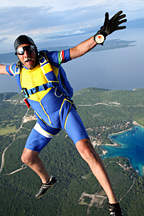 Old man sky diving - Copyright – Stock Photo / Register Mark