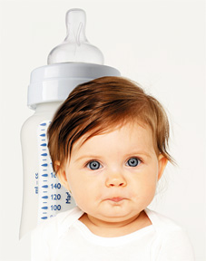 baby and bottle - Copyright – Stock Photo / Register Mark