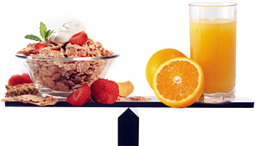Cereal and orange juice - Copyright – Stock Photo / Register Mark