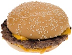 A fast food cheeseburger. - Copyright – Stock Photo / Register Mark