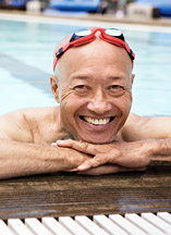 Eldery by the pool 2 - Copyright – Stock Photo / Register Mark