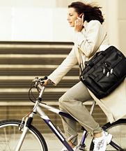 Lady on Bike - Copyright – Stock Photo / Register Mark