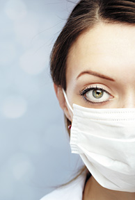 infections with mask - Copyright – Stock Photo / Register Mark
