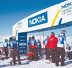 Marc Schulz waiting to race at the Snowboard World Cub in Chile. - Copyright – Stock Photo / Register Mark