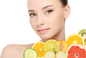 Beautiful skin with fruits - Copyright – Stock Photo / Register Mark