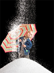 Raining sugar on kid - Copyright – Stock Photo / Register Mark