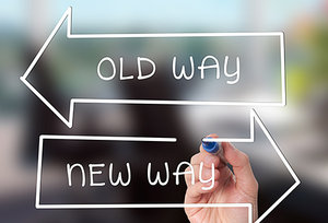 old way, new way - Copyright – Stock Photo / Register Mark