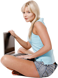 girl on computer - Copyright – Stock Photo / Register Mark