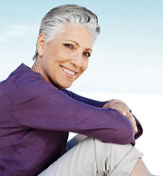 A healthy looking middle-aged woman. - Copyright – Stock Photo / Register Mark