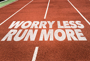 worry less run more - Copyright – Stock Photo / Register Mark