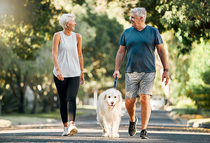 seniors with pet - Copyright – Stock Photo / Register Mark