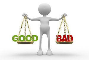 good vs bad - Copyright – Stock Photo / Register Mark