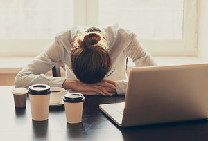 tired woman - Copyright – Stock Photo / Register Mark