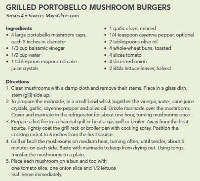 Grilled Portobello Mushroom Burgers Recipe - Copyright – Stock Photo / Register Mark