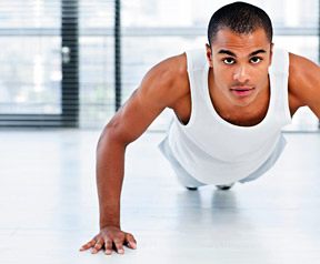 man doing push ups - Copyright – Stock Photo / Register Mark