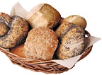 Basket of muffins and rolls. - Copyright – Stock Photo / Register Mark