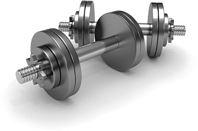 dumb bells - Copyright â€“ Stock Photo / Register Mark