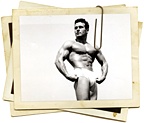 A young Jack LaLanne posing on the beach. - Copyright – Stock Photo / Register Mark