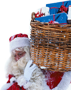 santa lifting - Copyright – Stock Photo / Register Mark