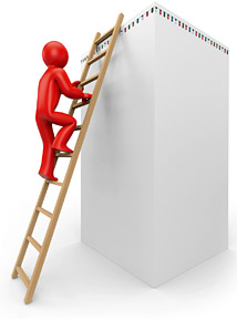 man climbing ladder - Copyright – Stock Photo / Register Mark
