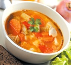 Chicken Vegetable soup. - Copyright – Stock Photo / Register Mark