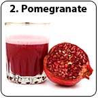 A glass of pomegranate juice and half a pomegranate. - Copyright – Stock Photo / Register Mark