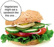 Vegetarian sandwich. - Copyright – Stock Photo / Register Mark