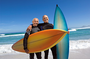 old men surfing - Copyright – Stock Photo / Register Mark